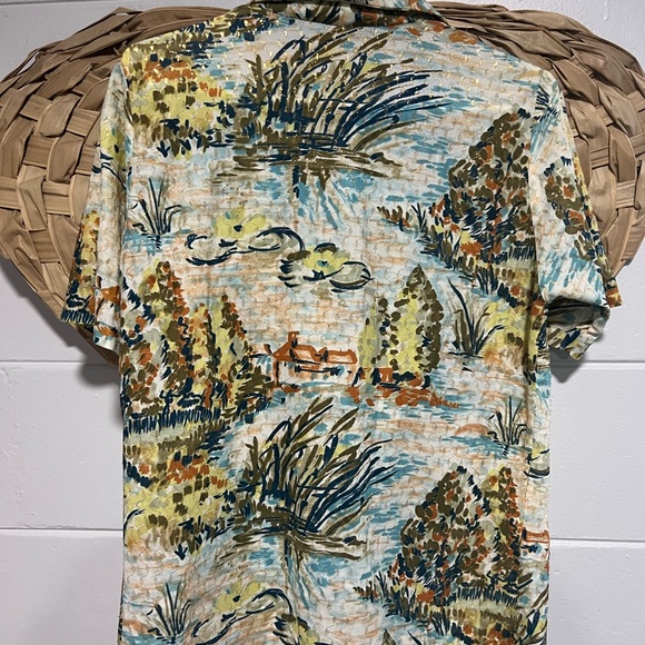 Vintage gold embossed MCM button down shirt - Picture 4 of 5